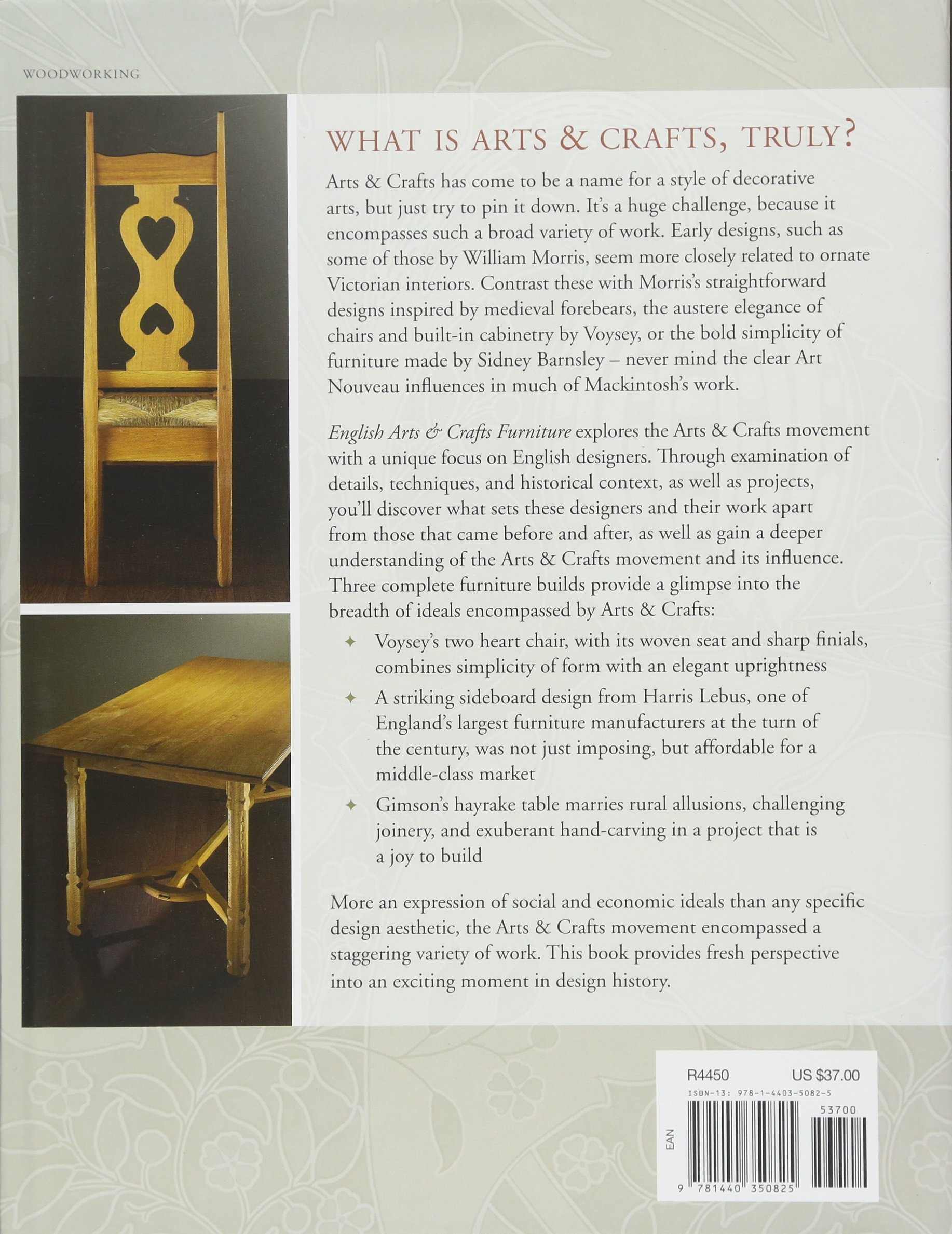 English Arts & Crafts Furniture - by Nancy R Hiller (Hardcover)